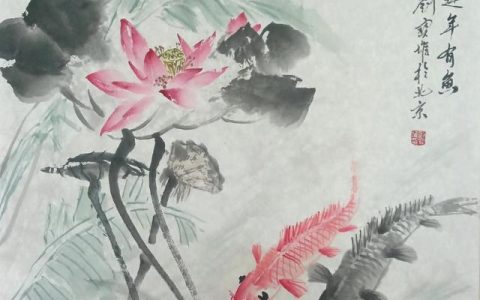 荷花简笔画图片彩色，荷花简笔画图片带颜色